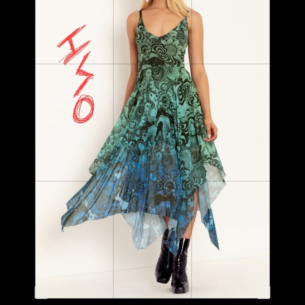 ISO Blackmilk Trip Out Hankerchief Dress